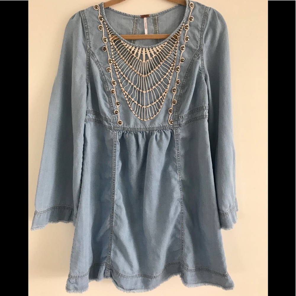 🌸SALE!!🌸 Free People Blue Jean Babydoll Dress